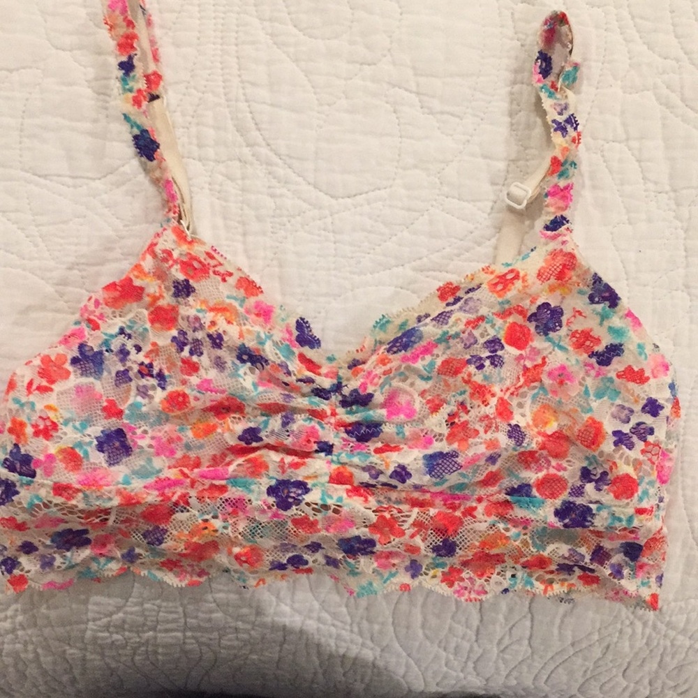 Victoria secret pink flower bralette